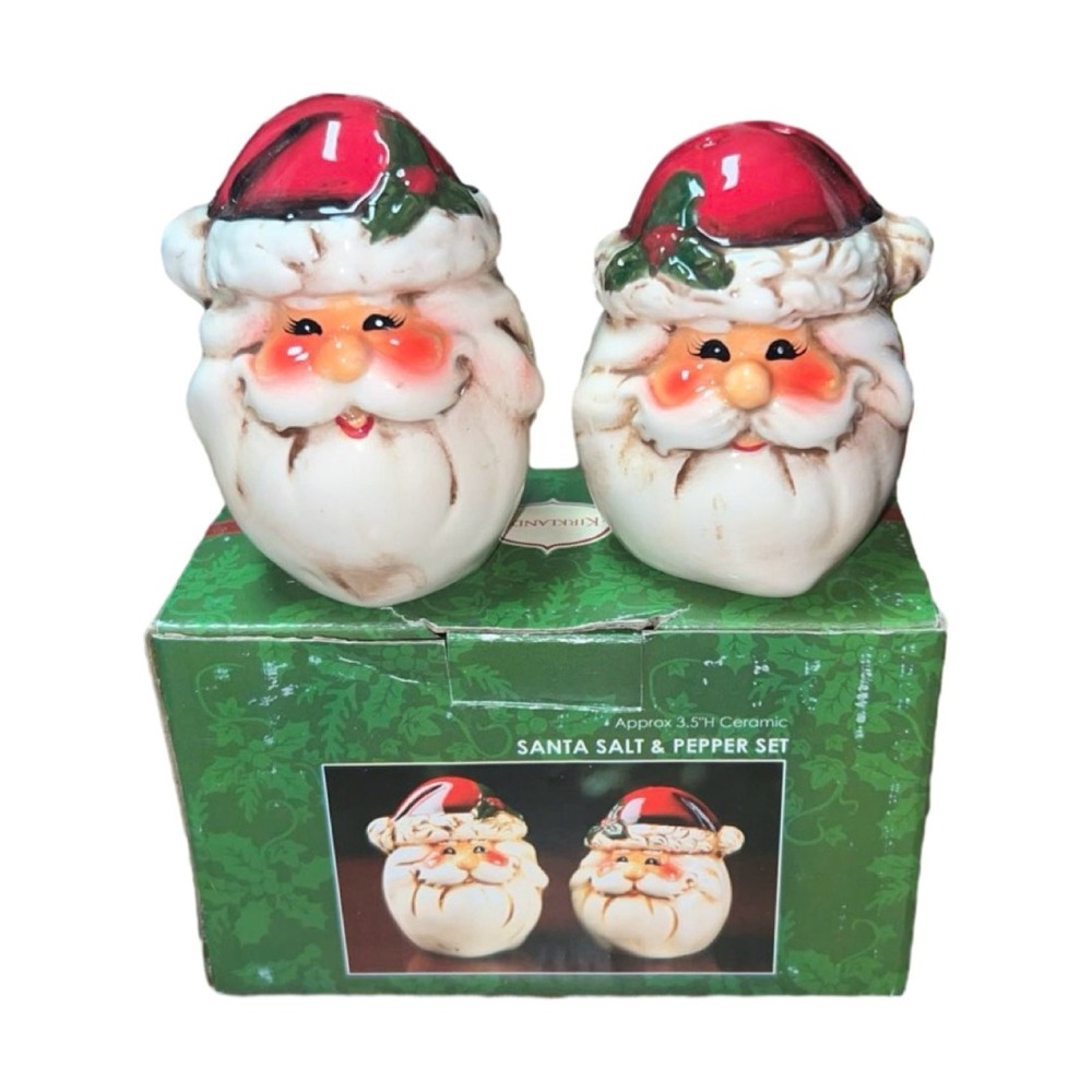 Ceramic Santa Claus Salt & Pepper Shakers - Christmas Holiday